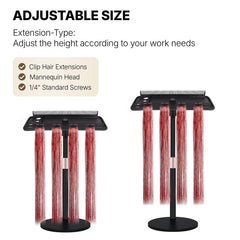 AIHOPESTO 360-degree rotating combs facilitate smooth wig handling from any angle.