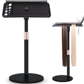 AIHOPESTO hair extension holder top view shows organized wigs for quick color matching.