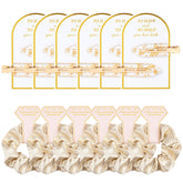 Clips de pelo dorados con brillo de Aileam, ideal para looks de boda.