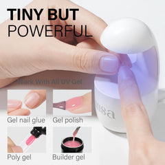 AILLSA UV lamp with four beads provides quick one-minute cures.