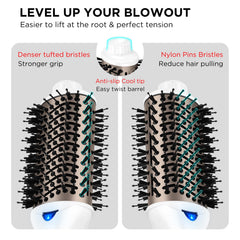 Aima Beauty 4-in-1 styler shows versatility for drying, straightening, curling, and brushing.