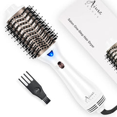 Aima Beauty One Step Dryer Volumizer angled view for fast, salon-like blowouts at home.