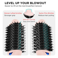 Aima Beauty One-Step Volumizer pink close-up nylon pins for gentle styling