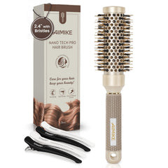 AIMIKE Round Brush Blowout 2.4 inch barrel for fast drying and smooth styling