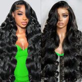 Aimqueen lace front wig 13x6 HD lace closeup shows natural look and breathability.