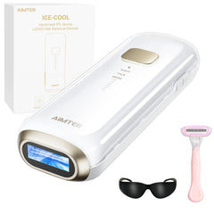 AIMTER laser hair removal device front view for at-home use with cooling technology