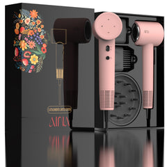 AINA hair dryer with brushless motor delivering high-speed airflow up to 110,000 RPM