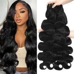 AirNext 16A raw body wave bundles with natural shine and smooth texture