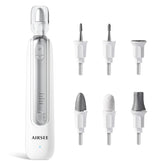 Airsee professional manicure-pedicure kit cordless 6in1 in white for easy at-home nail care