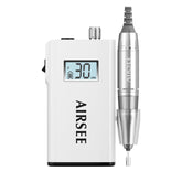AIRSEE rechargeable nail drill with six bits for versatile manicure and pedicure tasks