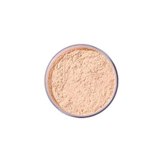 Airspun powder application on face with brush for oil control and long wear