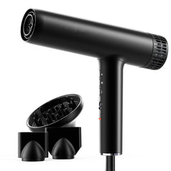 Airyomi hair dryer with 110000rpm motor delivers fast drying.