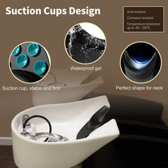 AISEELY neck rest maintains stability on most bowls for a comfortable salon experience.