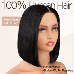 AISI Bob Wig pre-plucked hairline detail highlights easy, natural edges.