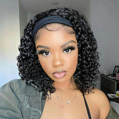 Aiterina headband wig deep wave 12-inch showcases versatile, salon-ready texture for daily wear and easy styling.