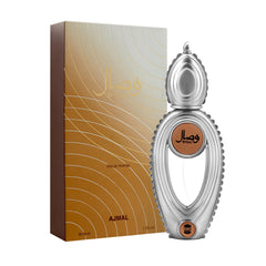 Ajmal Wisal packaging elegant box signals gift-ready luxury.