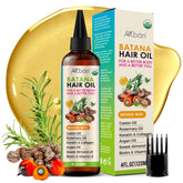 AKBAN Hair Growth Oil bottle with batana for scalp nourishment.