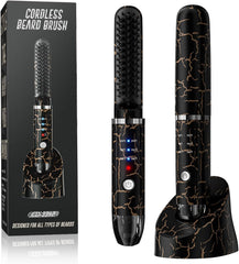 AKJ beard straightener cordless design for travel-ready grooming