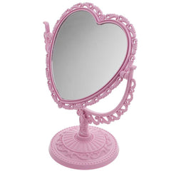 AKOAK lightweight plastic mirror designed for travel and easy packing in pink.