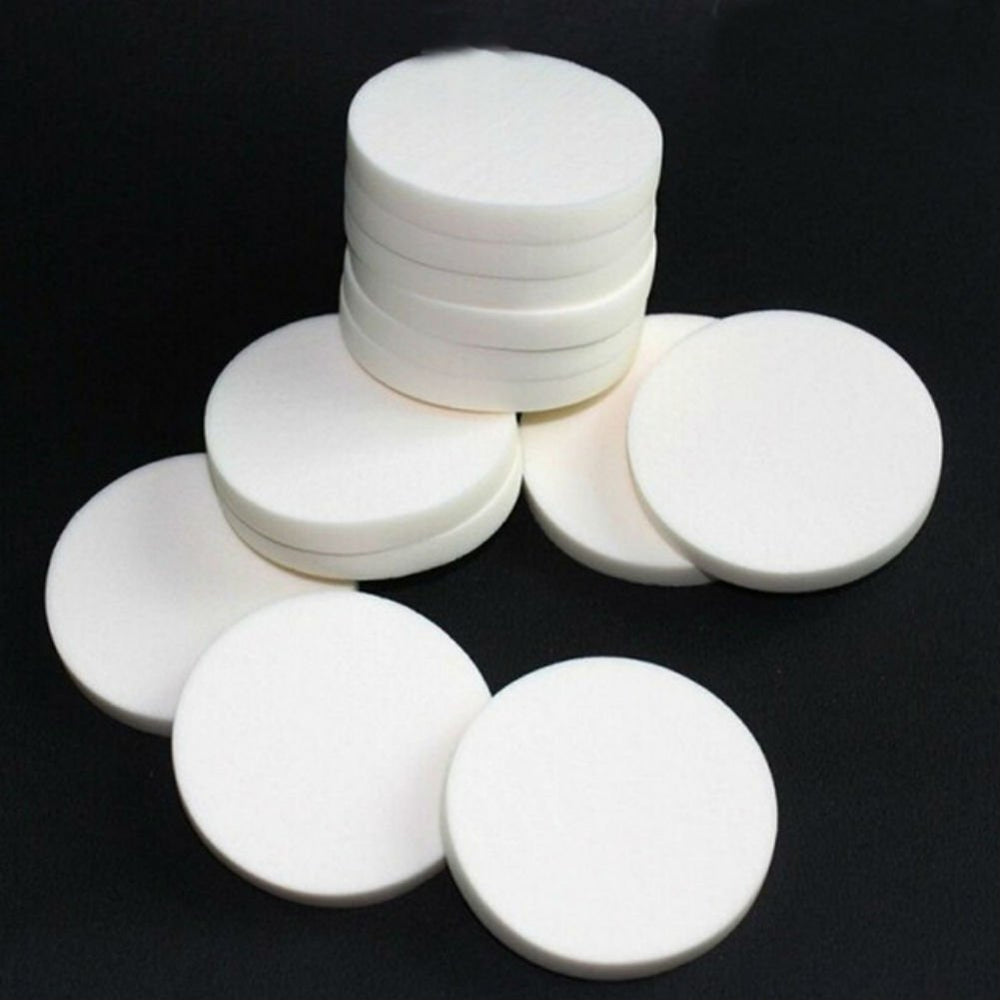 AKOAK round makeup puff white for precise seamless foundation