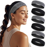 AKTVSHOW sweat bands headbands for women demonstrate non-slip grip during running.