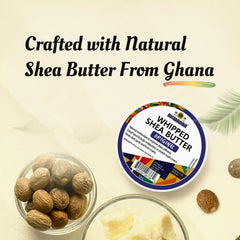 AKWAABA whipped-shea-body-butter application in hands demonstrates massaging
