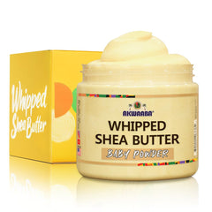 AKWAABA whipped shea body butter baby powder bottle hydrates skin