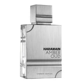 Al Haramain Amber Oud Carbon Edition bottle-front, premium unisex fragrance for daily refinement