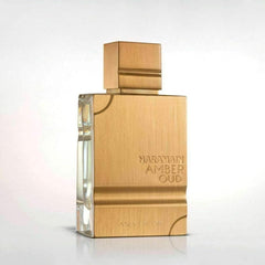 Al Haramain Amber Oud Gold Edition spray mist suggesting long-lasting aroma potential.