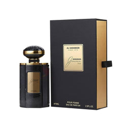 Al Haramain Junoon Noir bottle front — timeless daily wear
