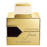 Al Haramain L'aventure Femme White bottle front for everyday elegance and confidence.