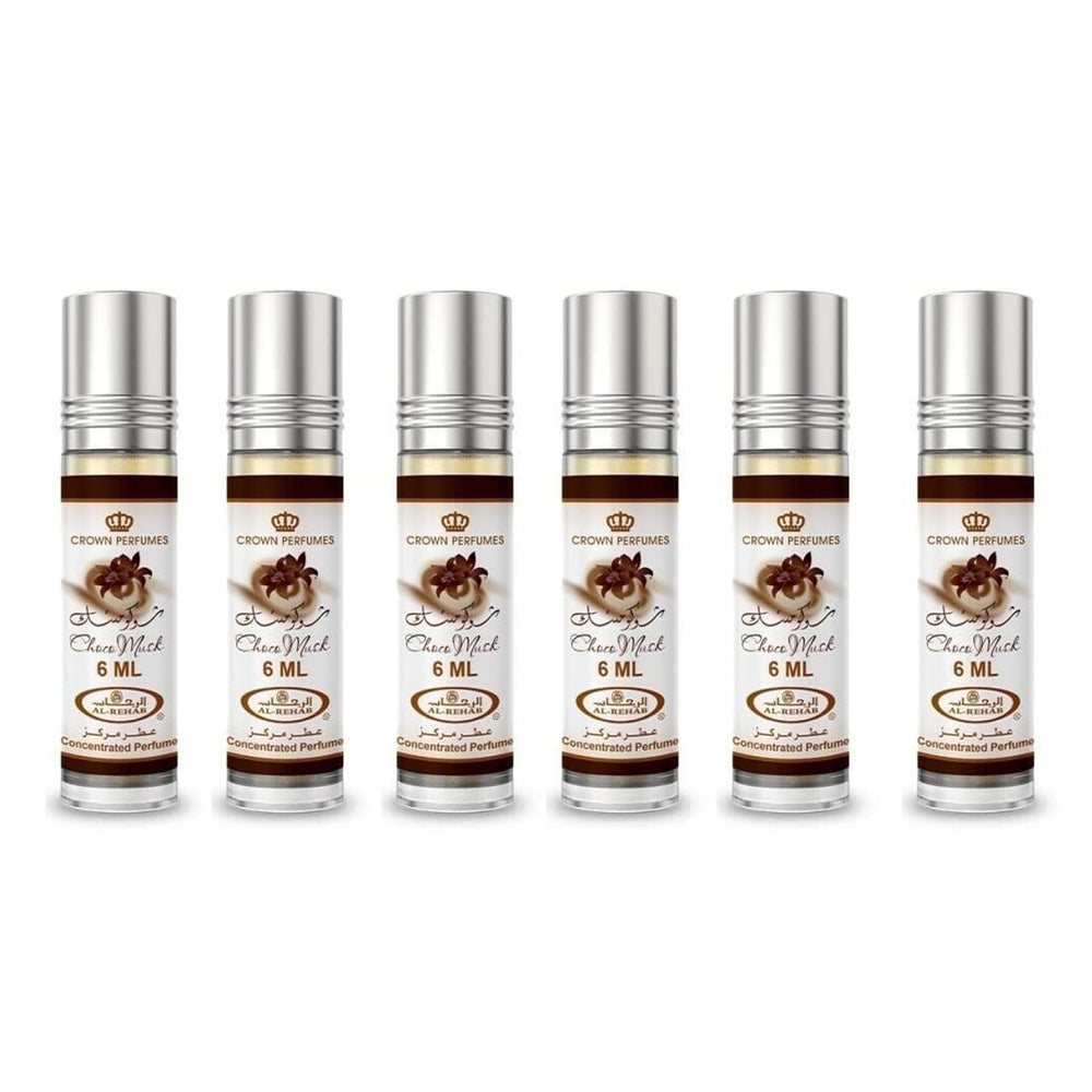 Al-Rehab Choco Musk rollerball bottle for unisex fragrance, ideal for on-the-go scenting.