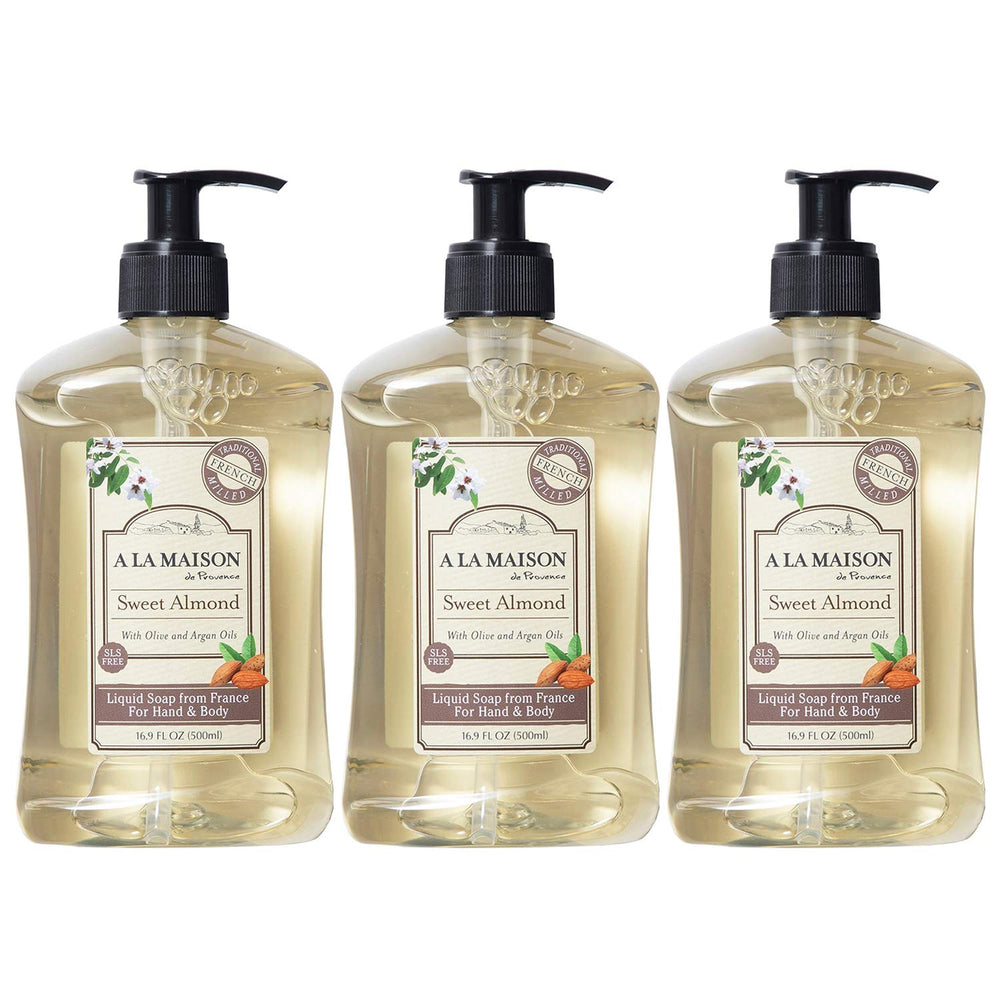 ALA MAISON Almond hand soap bottle front, gentle cleansing with natural ingredients.
