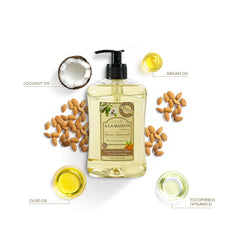 ALA MAISON Almond hand soap ingredients reveal natural oils for nourishing lather.