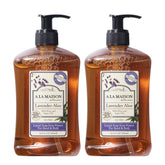 A LA MAISON Provence Lavender Aloe soap bottle front offers gentle daily cleansing