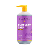 Alaffia EveryDay Shea Body Wash Lavender Bottle—gentle cleansing with soothing lavender.