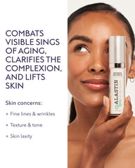 Swirl-on application demonstrates ALASTIN Restorative Skin Complex for even coverage and moisture.