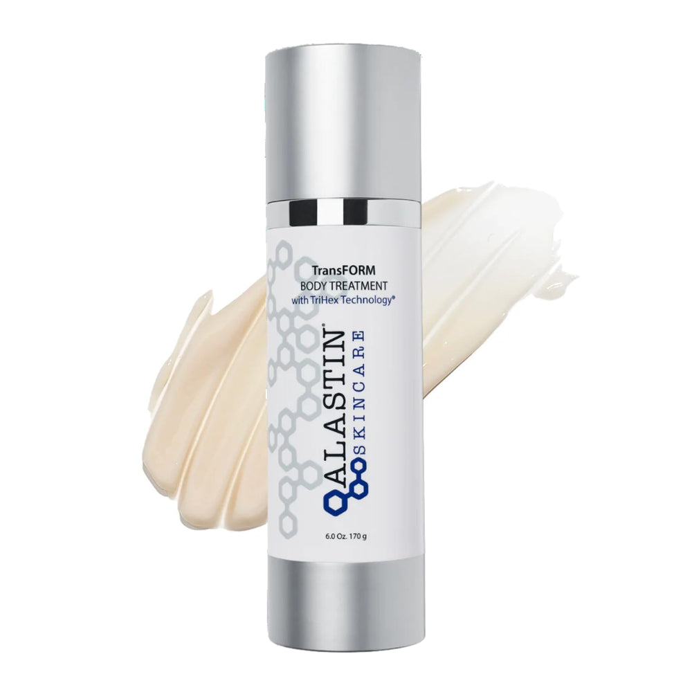 ALASTIN Skincare TransFORM Body Treatment bottle-front for hydrated, smoother-looking skin.