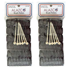 ALAZCO vintage style hair rollers 12pc kit for versatile curling with mesh design