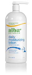Alba Botanica Daily Moisturizing bottle pours, showcasing lightweight hydration.