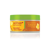 Alba Botanica Kukui Nut Body Cream bottle-front showing rich hydration for dry skin.
