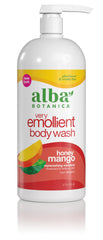 Alba Botanica Very Emollient Honey Mango bottle for a hydrating daily cleanse.