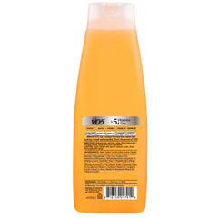 Label closeup of Alberto VO5 Daily Revitalizing Shampoo showing vitamin-rich formula