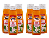 Alberto VO5 Extra Body Shampoo six-pack bottles emphasize value and added volume.