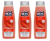 Alberto VO5 Extra Body Volumizing Shampoo bottle for fuller-looking hair and daily styling.