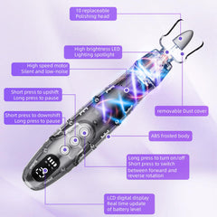 Aleanu nail drill cordless portable design emphasizing on-the-go pedicure at home or travel.