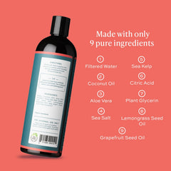 Aleavia Citrus Bliss label closeup highlights SLS-free organic ingredients