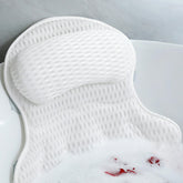 Aleponna Bath Pillow front view showing cloud-soft neck support for a comfortable soak.