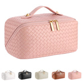 ALEXTINA large-capacity travel cosmetic bag organized for trips.