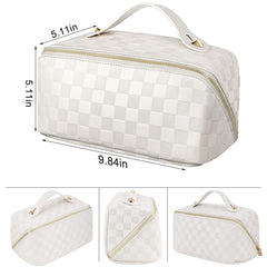 ALEXTINA waterproof PU leather exterior protects contents during travel.